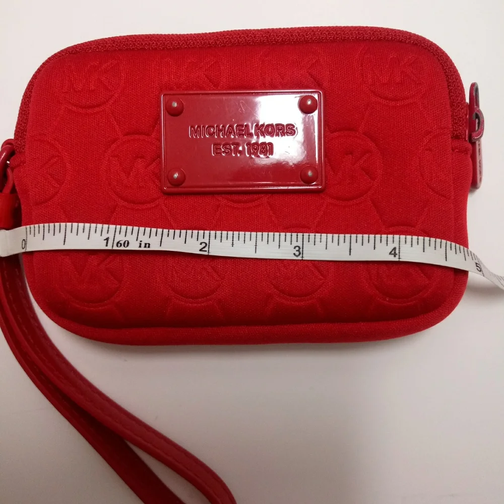 Michael Kors Leather handle Red camara case